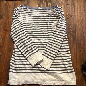 Jcrew stripe 3/4 sleeve tee